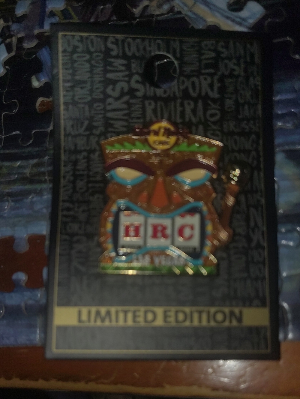Hard Rock Cafe Multicolor Tiki Brooch